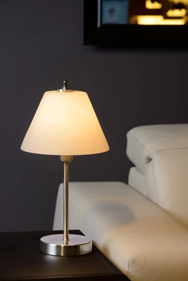 Lucide TOUCH - Lámpara de mesa - Ø 22 cm - 1xE14 - Cromo mate - ambiente 1
